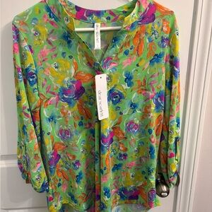 Scarlett Vibrant Multicolor Floral Blouse